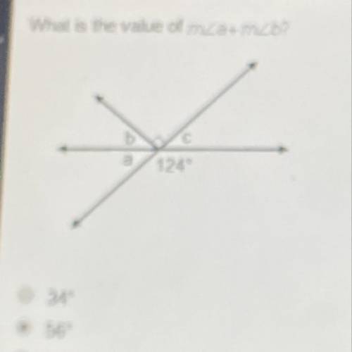 What is the value of m_a+m_b 34* 56* 90* 180*