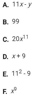 PLEASE HELP!  Which of the following are monomials? Check all that apply.