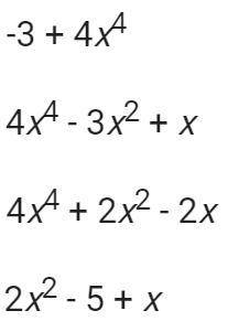 PLEASE HELP! Which of the following is a trinomial with a constant term?