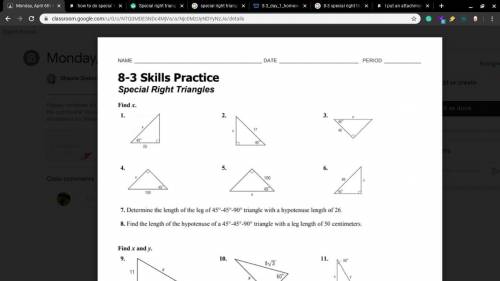 This is about special triangles and I don't understand I need help