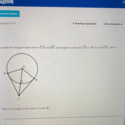 What is the length of the radius of circle A?