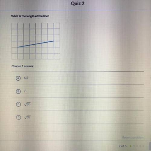 What is the length of the line? Choose 1 answer