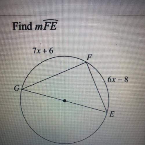 Find mFE A) 52° C) 76° B) 93° D) 112°