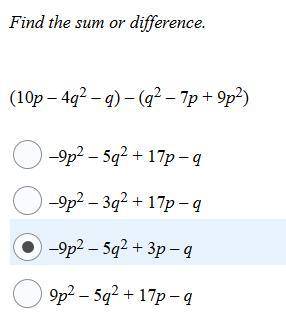 Find the sum or difference (Attachment)