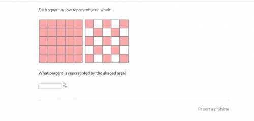 Each square below represents one whole. A square divided in 25 equal parts, all 25 of which are shad