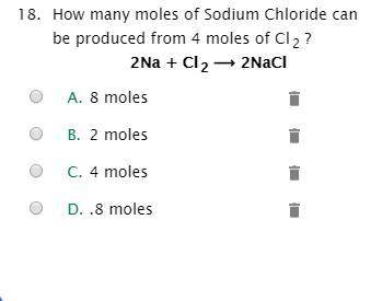 How many moles of Sodium Chloride can be produced from 4 moles of Cl(2)