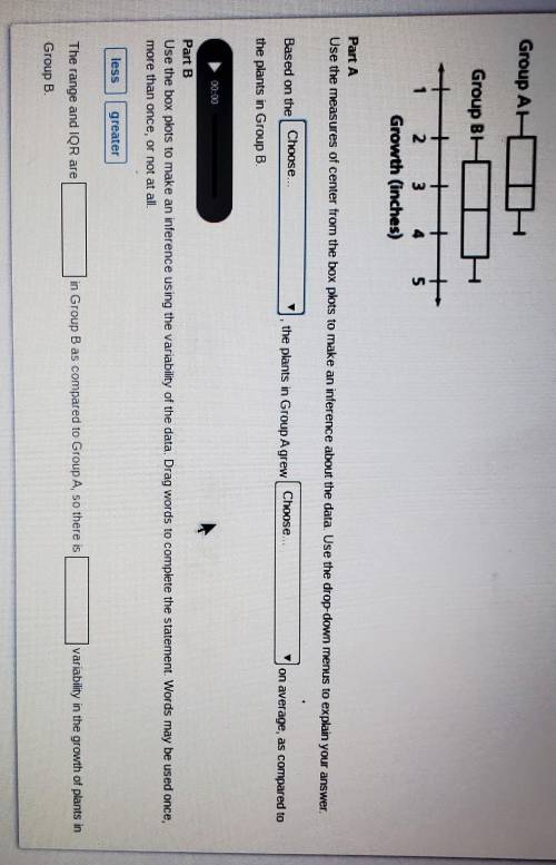 I NEED HELP ON PART A AND B for part A the first box