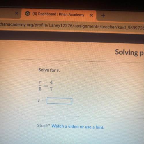 Solve for r. Please help asap
