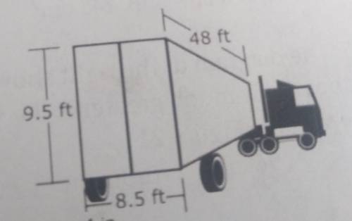 4. The trailer on the back of the truck to the right is in theshape of a rectangular prism. The trai
