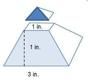 The point of a square pyramid is cut off, making each lateral face of the pyramid a trapezoid with t
