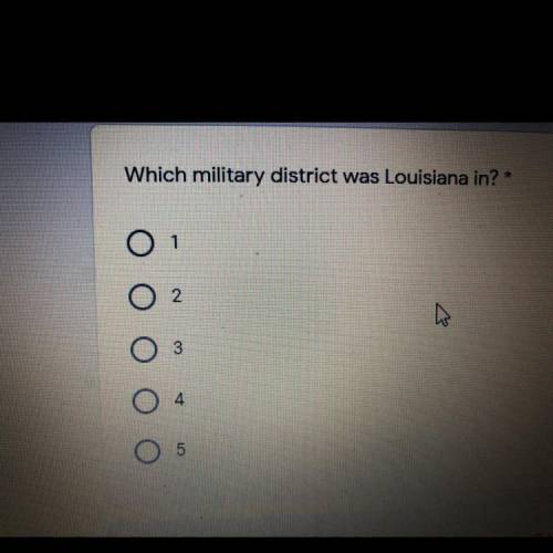 Which military district was Louisiana in?