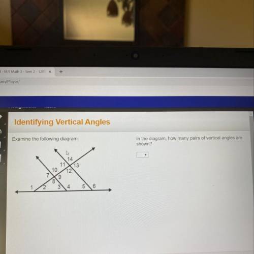 In the diagram, how many pairs of vertical angles are shown? 12 118