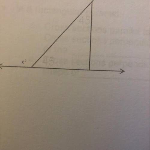 11) Find the value of x for the following triangle below.