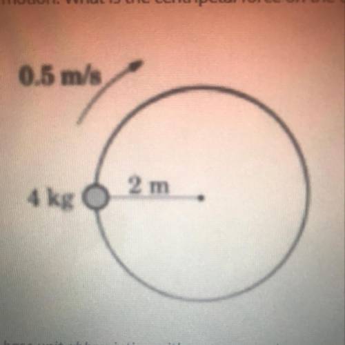 The object shown here is moving in a horizontal, uniform, circular motion. What is the centripetal f