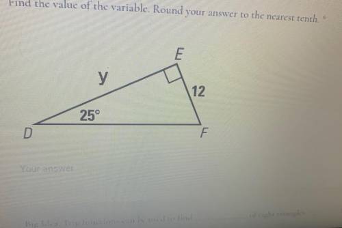 Find the value of the variable. Round your answer to the nearest tenth