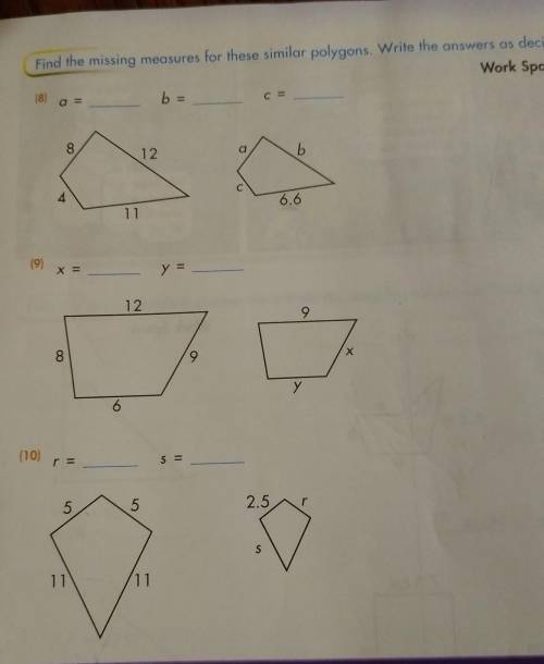 Help me on number 8. 9. and 10. please