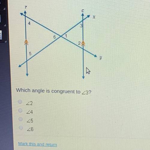 Which angle is congruent to angle 3