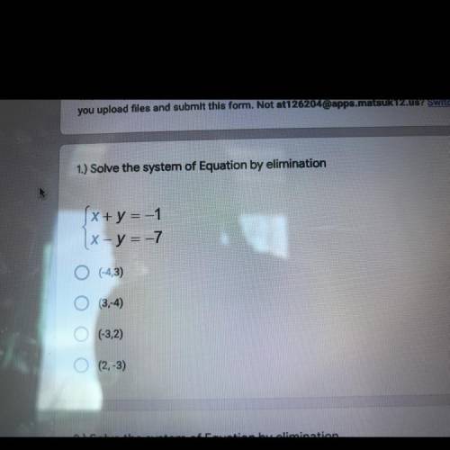 Solve the system of equation by elimination