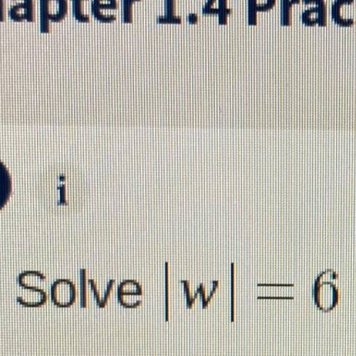 Solve |w| = 6 Graph the solution(s), if possible.