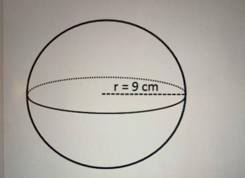 What is the volume of the figure?  A.763.4cm  B.339.3cm  C.972cm D.3.053.6cm