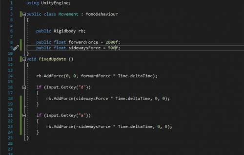 In my C# code in unity, my void FixedUpdate won't work for some reason