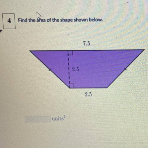 What’s the area of the shape shown below