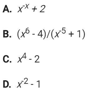 Some help here?  Which of the following IS a polynomial?