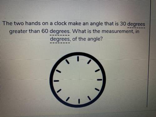 What is the measurement in degrees of the angle