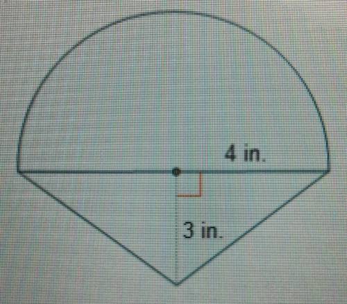 What is the area of the composite figure?(8 pie + 6) in.^2(8 pie + 12) in.^2(8 pie + 18) in.^2(8 pie