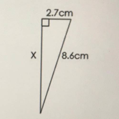 2.7cm x 8.6cm (this was a hard question and i cant find x)