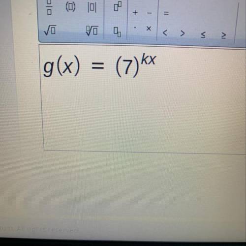 The function f(x) = 7x + 1 is transformed to function g through a horizontal compression by a factor