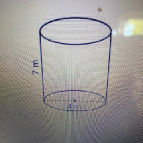 Find the exact volume of the cylinder. 1471 m3 2871 m3 5670 m3 11271 m3