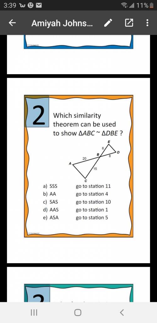 Which similarity theorem can be used to show ABC ~ DBE?