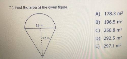 Find the area of the given figure and please put all the steps you made as well