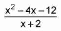 What is the discontinuity of the function f(x) = (x^2 - 4x -12) / x+2?