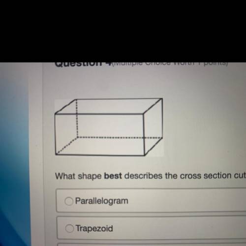 What shape best describes the cross section cut perpendicular to the base of a right rectangular pri