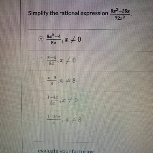 Simplify the rational expression....
