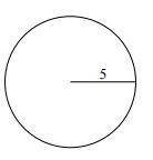 Given that the measurement is in centimeters, find the area of the circle to the nearest tenth. (Use