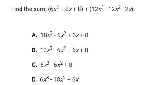 Help please?  Find the sum of the two equations below
