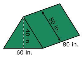 Help fast! An army surplus store plans on making a tent with the dimensions shown. How much material