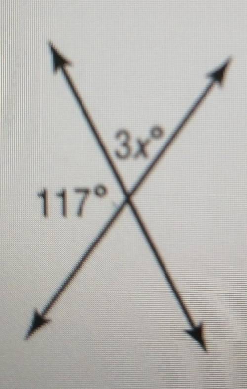 Find the value of x in the figure.A. 18B.21C.24D.16