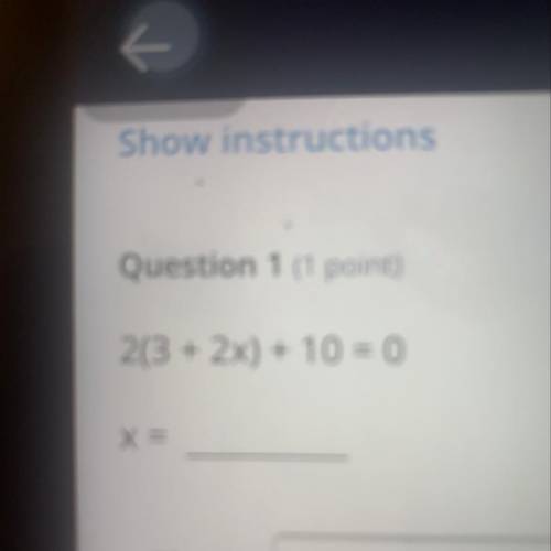 I need to know what x equals