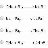 PLEASE HELPWhich of the following is a balanced chemical equation for the synthesis of sodium bromid
