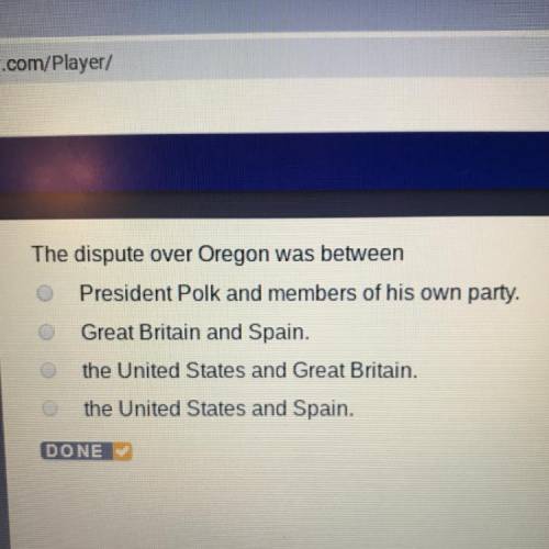 The dispute over Oregon was between what??