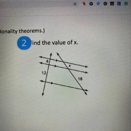 Find the value of x......