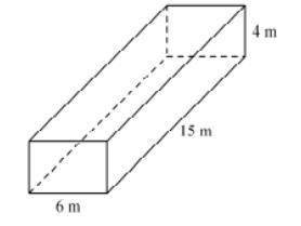 Find the surface area of the figure a. 348 m² b. 347 m² c. 174 m² d. 360 m²