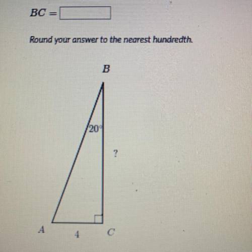Find X What Is The Equation To BC= To the Nearest Hundredth