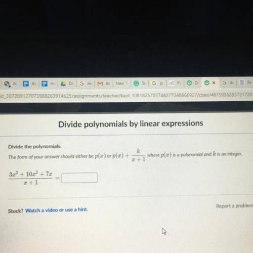 Divide polynomials by linear expressions