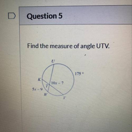 Find the measure of angle UTV.