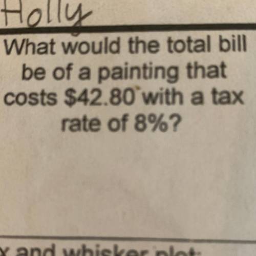 What would be the bill total